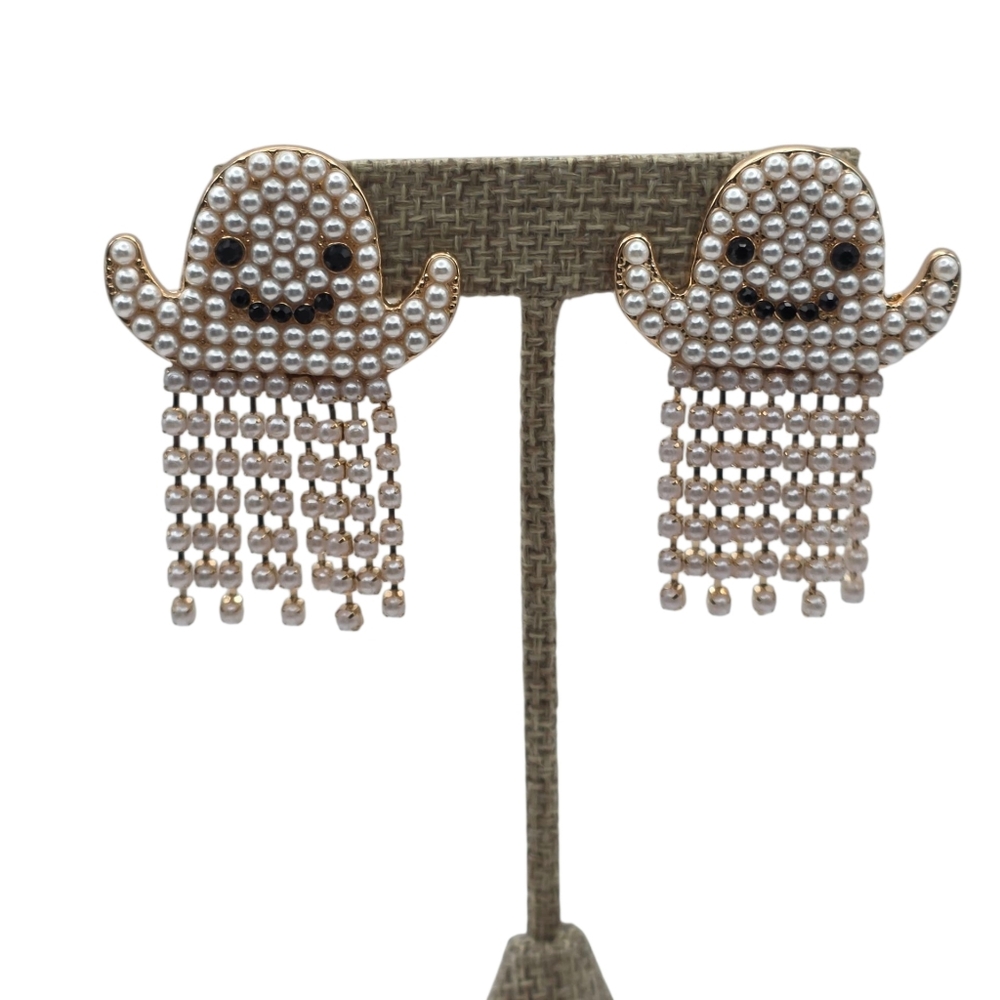 BaubleBar Halloween Ghost Faux Pearl Earrings Boo Hoo Dont Cry